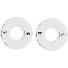 kowaku Weight Plates, Suitable for 5 cm Long Dumbbells, 2 x Ribbed Inside, Accessories, Colour Coded, Compact, for Gym, Fitness, Versatile, Pr