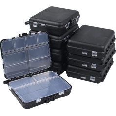 Avlcoaky Small Bait Box 8 Pieces Mini Terminal Fishing Boxes Organizer Plastic Storage Container Fly Fishing Lure Bait Storage Case