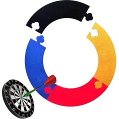 Dart -Board -Wandschutz - Dart -Board -Hintergrundwandschutz | Runde Spleißwand Surround für Dartbrett Schutz Wände | Buntes gespleißter Außenring | Wandfliesen Dartboard Surround Wall Protector