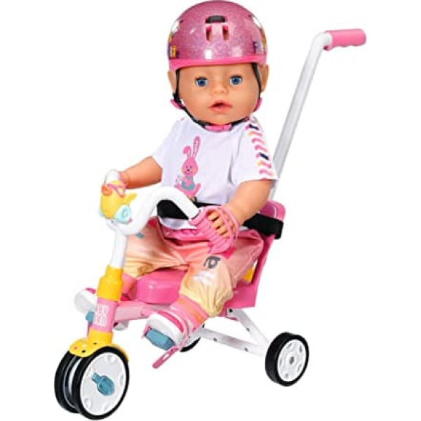 BABY born Tricycle with handlebar, trike with functional wheels, for 36 cm and 43 cm dolls, 834299 Zapf Creation