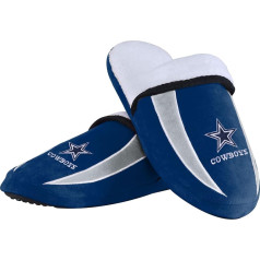FOCO Mens NFL Slide Dallas Cowboys Logo Sherpa Slippers, Team Colour, 13-14