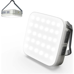 WARSUN Rechargeable LED Work Light, 1000 Lumens, Portable Camping Tent Light with Solar Charging, 4 Color Temperatures, 3 Brightness Levels, Hanging Torch for Camping