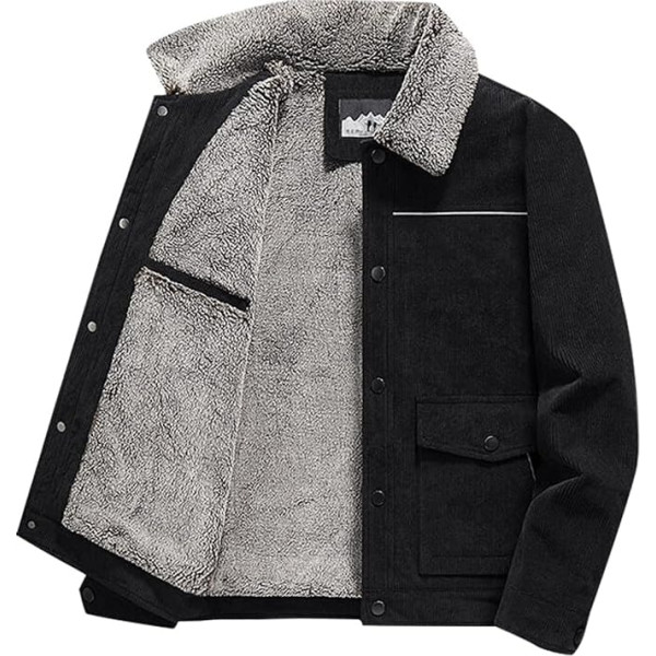SRZYMJ Winter Jacket Men's Long Warm Thick Fleece Lining Winter Coat Parka Transition Jacket Leisure Jacket Outdoor Jacket Winter Functional Jacket Thin Softshell Jacket Sweat Jacket Quilted Jacket