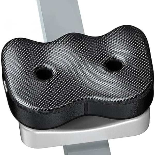 Rowing Machine Seat Cushion Compatible with Concept 2 Rower - Seat Pad for Comfort & Support - Also Fits Hydrow, Peloton & More - Rowing Accessories