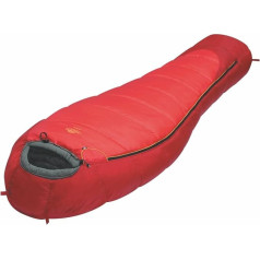 ALEXIKA Nord 9227.0106 Unisex Sleeping Bag with Zip, Red/Grey, 80 cm (Width at Top) x 220 cm (Length) x 55 cm (Width at Bottom)