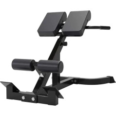Back Stretcher Bench, Adjustable Roman Chair, Multifunctional Hyperextension Bench, Abdominal Training Bench, Strength Training Equipment for Home Gym, 660 lbs (Color : Black)