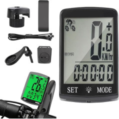 Computer für Radfahren, kabellos, Geschwindigkeitsmesser für Radfahren, Computer, wasserdicht, mit leuchtendem Display, für Mountainbike, Motocross, Quads, Roller und Motorrad