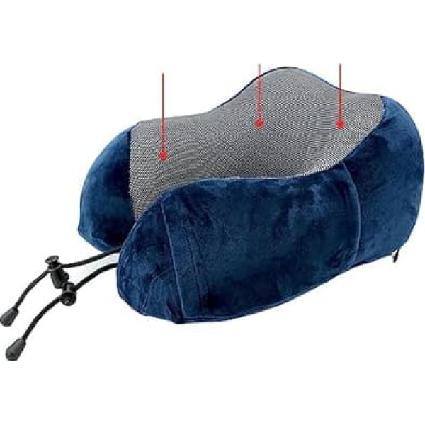 ALEjon Travel Pillow, Soft Travel Pillow, Shaped Travel Health Memory Foam Neck Pillow (Color : Black)