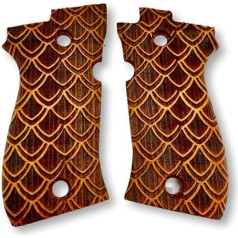ZIB GRIPS For Beretta F 81 Handcrafted Walnut Dracaries Pattern R2 Pistol Grip