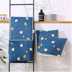 goodFarewell Kissendecke 2 in 1​ Reisedecke Kissen Quilt Multifunktionale Kissen Decke Nackenstützkissen Soft & Warm Nap Mat Kissen für Schlafsofa Bürostuhl （Blauer Obstkuchen）