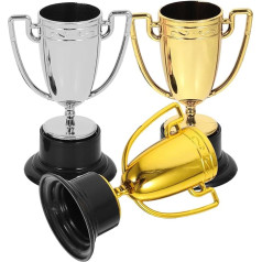 HLUONGTN 3-Piece Mini Trophies, Plastic Trophy Award, Trophy Cups, Individual Trophies for Party Favors