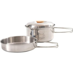 ibasenice Faltbare Camping Pfanne Suppentopf Set Tragbares Kochgeschirr Mit Hochtemperaturbeständigkeit Für Outdoor Aktivitäten Praktischer Aufbewahrungstasche