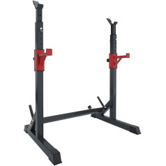 Verstellbares Gewichtheber-Bankdrücken, Kniebeugenständer, Klimmzugstange, Kniebeugenständerbank, Unterstützung 260 kg Max. Belastung, Multifunktions-Robust-Langlebiges Hochleistungs-Kraftgewicht, He