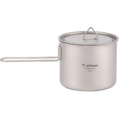 Kompakter Campingtopf mit abnehmbarem Deckel, platzsparendes Design zum Kochen und Trinken im Freien, 550 ml/750 ml Fassungsvermögen (550 ml)