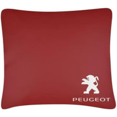 HONGYANFA Faltbares Autokissen für Peugeot 208 2019-2024, 2-in-1 Reisekissen Flauschige Decke & Nackenkissen In Einem,Red