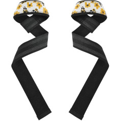Handgelenkbandagen und Hebebänder mit Leopardenmuster, 66 cm, Neopren, gepolstert, für Workout, Fitnessstudio, Powerlifting, Bodybuilding, almohadillas de neopreno para gym