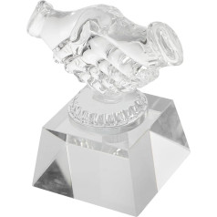 HLUONGTN Trophäe Medaille Daumen Hoch Hand Schreibtischzubehör Für Kinder Hand Finger Statue Kinderard Trophäe Cheer Trophie Preise/Transparent/11X7X5.5Cm