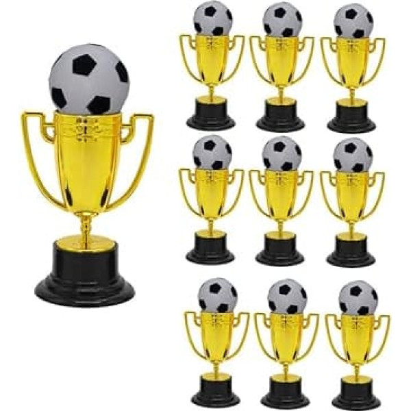 HLUONGTN 10 Stück Mini-Trophäen Mit Mini-Fußball,D Trophyard Für Party, Requisiten, Belohnungen