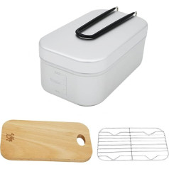 Illkjasfc Outdoor-Kochtöpfe aus Aluminiumlegierung, Dampfgarer, Kochtöpfe mit leicht zu transportierendem faltbarem Griff für Trekking, Camping, Mahlzeiten