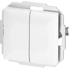 Divpusējs sānu slēdzis Pearl, 10A, 250V, WP-2/5P, balts