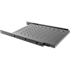 Izvelkamais plaukts 19'' plauktam 1000mm 1u 465x750mm melns