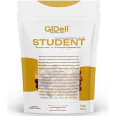 GiDeli Student Food Premium 5 kg Fruit Mix with Peanuts, Cashew Kernels, Hazelnuts, Almonds, Walnuts, Raisins, Cranberries and Banana Chips without Additives