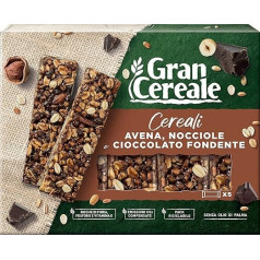 Gran Cereale, Snack Barrette di Frutta Secca Nut Bar with 4 Cereals, Hazelnut and Chocolate, 135 g