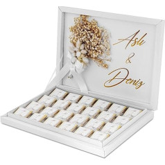 Personalised Chocolate - Bouquet - Engagement Chocolate | 16/24/32/48/72 Pieces | Gift for Engagement, Wedding & Valentine's Day | Halal Chocolates & Sweets | Special Gift