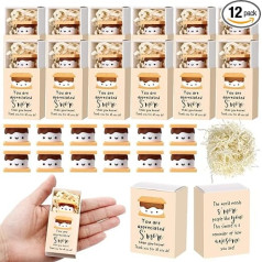 Wettarn S'More Wertschätzungsgeschenke, Bulk-Marshmallow, mit Box, Partygeschenke, Schulabschluss, Schuljahresende, Dankeschön, Geschenk für Lehrer, Mitarbeiter, Krankenschwestern, Kollegen, Team