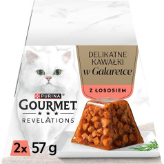 Purina gourmet revelations lasis želejā 2x57g