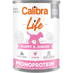 Calibra dog life puppy & junior chicken & rice 400g
