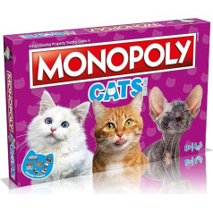 Winning Moves Cats Monopoly Board Game, Buy 22 of Our Cats' Favourite Places to Take A Nap and Swap Your Way to Success Great Gift for Kids Ages 8+ - Pink
