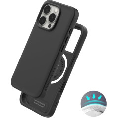 RhinoShield Case Compatible with MagSafe for [iPhone 16 Pro] | SolidX - Slim Shock Absorbing Protective Case with Reinforced Design and 3.5M Drop Protection - Black