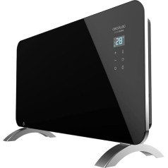 Cecotec Glass Convector Ready Warm 6670 Crystal Connection, WiFi Control, Adjustable Thermostat, Timer, Floor Stand, Suitable for Bathroom (IP24), Silent, 1500 W