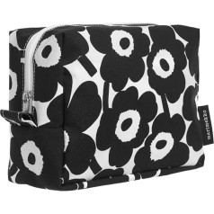 MARIMEKKO Vilja Mini Unikko Terry Cotton Floral Cosmetic Bag, 9 x 4 x 7 inches, Red