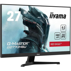 iiyama G-Master Red Eagle G2770HSU-B6 68.6 cm 27 Inch Fast-IPS LED Gaming Monitor Full HD HDMI DP USB 3.2 0.2 ms 180Hz Adaptive Sync Black