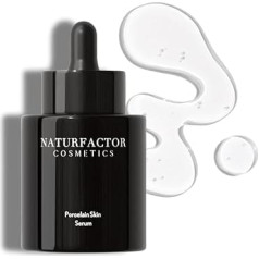 NATURFACTOR Porcelain Skin Serum - 2-in-1 Lifting & Repair Face Care - High Dose Hyaluronic Acid with Ectoin and Niacinamide - All Skin Types - Anti-Ageing Natural Cosmetics (30 ml)