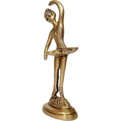 Purpledip Brass Statue Ballet Dancing Girl Ballerina in Dance Position (1226C)
