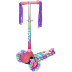 Atom Eclipse 3-Rad-Scooter mit Leuchtrollen | Kinder-Tretroller mit Verstellbarer Lenkerhöhe | Höhenverstellbarer Scooter für Jungen und Mädchen | Kick-Scooter für Kinder ab 3 Jahren