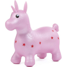 Ludi Unicorn Animal Jumping Horse for 10 Months and Above Designed for Children with a Pump, B07HNCYXXN, Pink