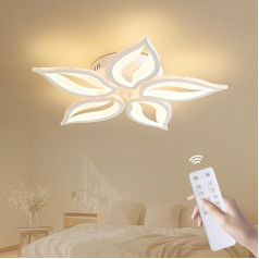 YLFXL LED Ceiling Light, Dimmable with Remote Control, 42 W Creative Petal Lamp, Living Room, LED Ceiling Light for Living Room, Bedroom, Study, 56 x 56 x 8 cm