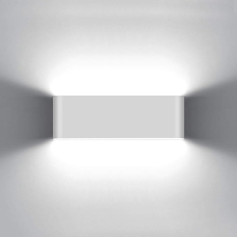KAWELL 20 W Modern Wall Lamp LED Wall Light Up Down Aluminium Wall Lighting Waterproof IP65 Indoor Outdoor for Bedroom Bathroom Living Room Hallway Stairs Corridor White 6000 K