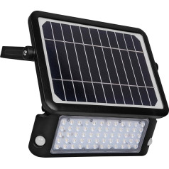 SOLAR GUARDIAN PIR FLOODLIGHT BLACK IP65 10W 1080LM 4000K