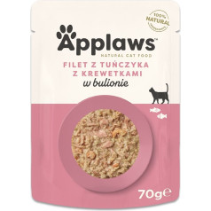 Applaws kaķu maisiņā tunča fileja ar garnelēm 70g