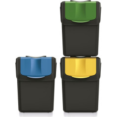 Keden SORTI BOX 3x20L atkritumu tvertne - melna, otrreizējai pārstrādei