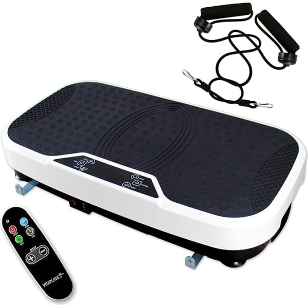 @tec Vibration Plate Fitness Station Vibration Training Device Stomach Legs Po Vitaplate SE by Effective Vibration Trainer Large Training Surface Display, Remote Control, Full-Body and Balance Training