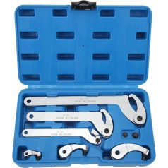 EVGATSAUTO Wrench C Hook Wrench Set, 8-Piece Adjustable Hook Pin Wrench 35-120 mm C Hook Round Head Wrench Set for Motorcycle Dirt Bike