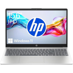 HP Laptop, 15.6 Inch FHD Display, Intel Core i5-1334U, 16 GB DDR4 RAM, 512 GB SSD, Intel Iris Xe Graphics, Windows 11 Home, QWERTZ Keyboard, Natural Silver