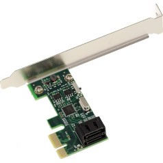 KALEA-INFORMATIQUE PCI Express PCIe x1 2 Port SATA Hard Drive Controller Card Compact Format with Chipset ASM1061 High and Low Profile