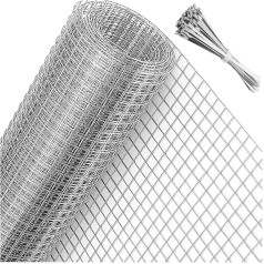 Edelstahl-Drahtgewebe, 0,4-Zoll-Edelstahl-Drahtgeflecht, Balkontreppenzaun, Gartenzaun-Geflügelnetz (23,6 Zoll X 72,6